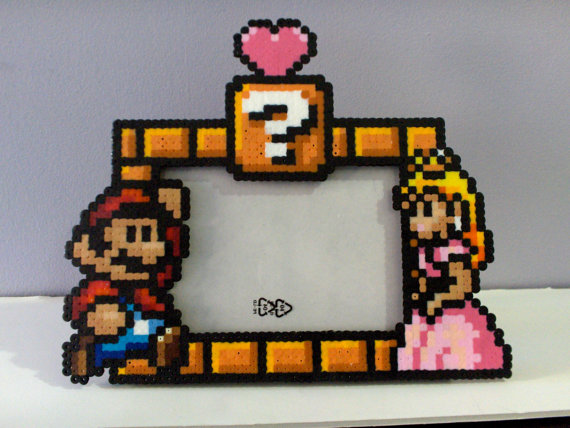 Porta retrato Mario e Peach