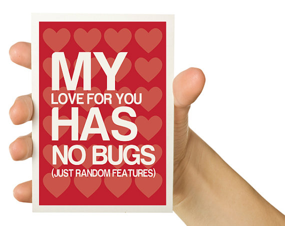 Cartão engraçado para namorados nerds - Para programadores