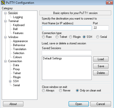 PuTTy - SSH para Windows