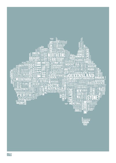 Mapa Tipográfico da Austrália
