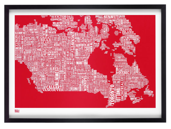 Mapa Tipográfico do Canadá