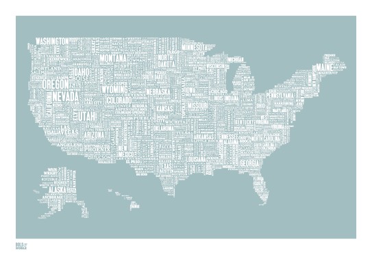 Mapa Tipográfico dos EUA