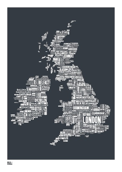 Mapa Tipográfico do Reino Unido